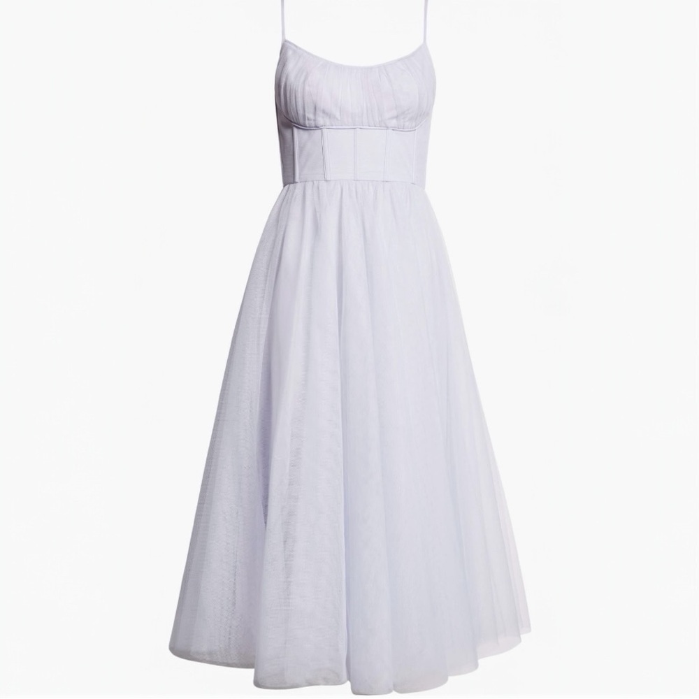 ZIMMERMANN Tulle Corset Bustier Sleeveless Cocktail Midi Dress Size Large 3 NEW - Picture 9 of 16